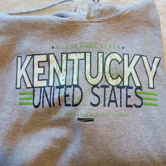 GILDAN KENTUCKY BLUEGRASS STATE GRAY HOODIE IN XXL - Picture 4 of 6
